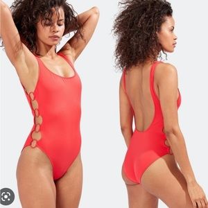 NWOT Solid & Striped Jennifer Red Ring One Piece!